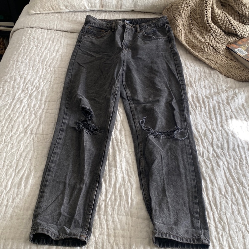 BDG Washed Black Mom Jeans